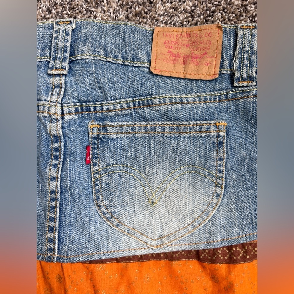 Levi’s Jeans Denim and Fabric Flared Mini Skirt size 3 - Picture 6 of 10